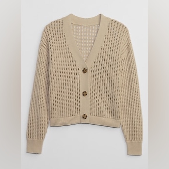 GAP Sweaters - GAP Crochet Cardigan 100% Cotton Size L
